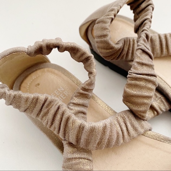 Eileen Fisher Dylan Metallic Suede Strap Sandals - Picture 3 of 10